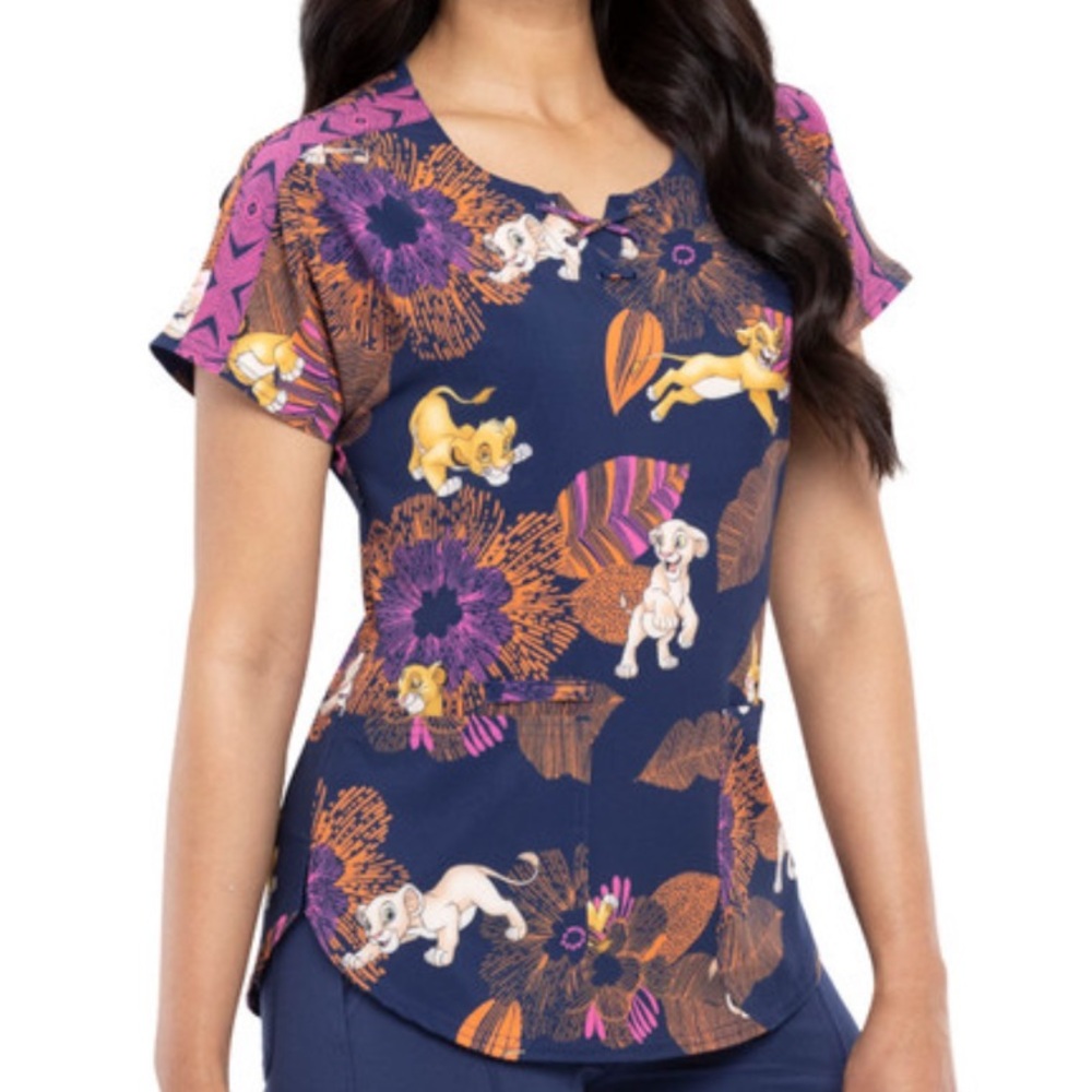 Disney Lion King Tooniforms - Nala And Simba Scrub Top - Picture 4 of 8